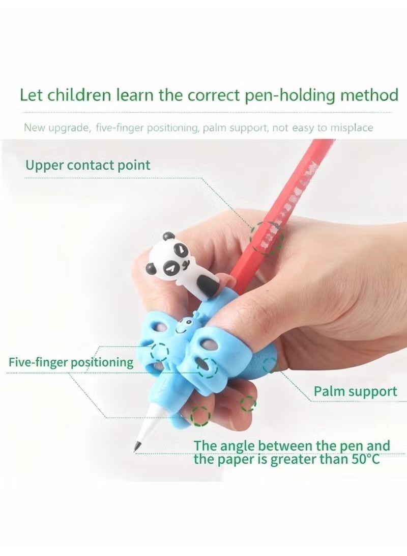 ٦ قطع من مقابض أقلام الرصاص للأطفال، أدوات مساعدة للكتابة، مريحة ومصممة هندسيًا، مناسبة للمبتدئين، ومناسبة لمستخدمي اليد اليمنى واليسرى لتحسين عادات الكتابة بسهولة. - Image 4